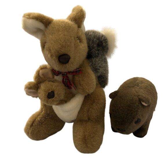 Uni-Toys Kangaroo Plush With Joey & Koala Australian Toys Wombat Plush Stuffed - Picture 1 of 6